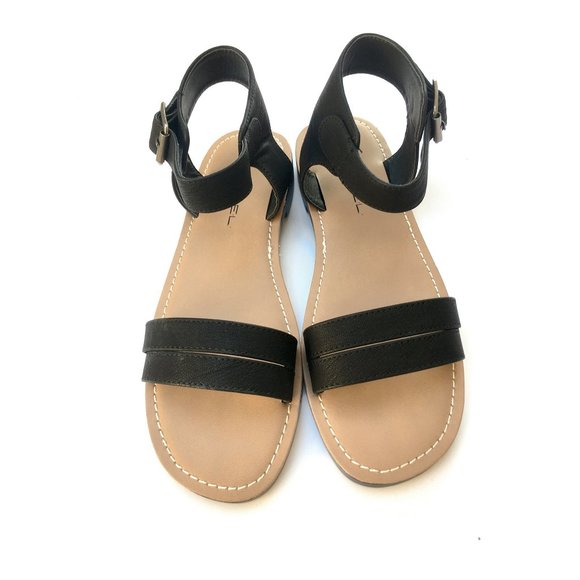 C. Label Black Sandals with Ankle Strap (7) - Picture 3 of 5